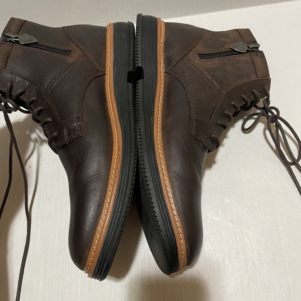 Mark Nason Los Angeles Leather Chukka Boots Dark Brown Side Zip Men's 8 SN225032 - Picture 3 of 8